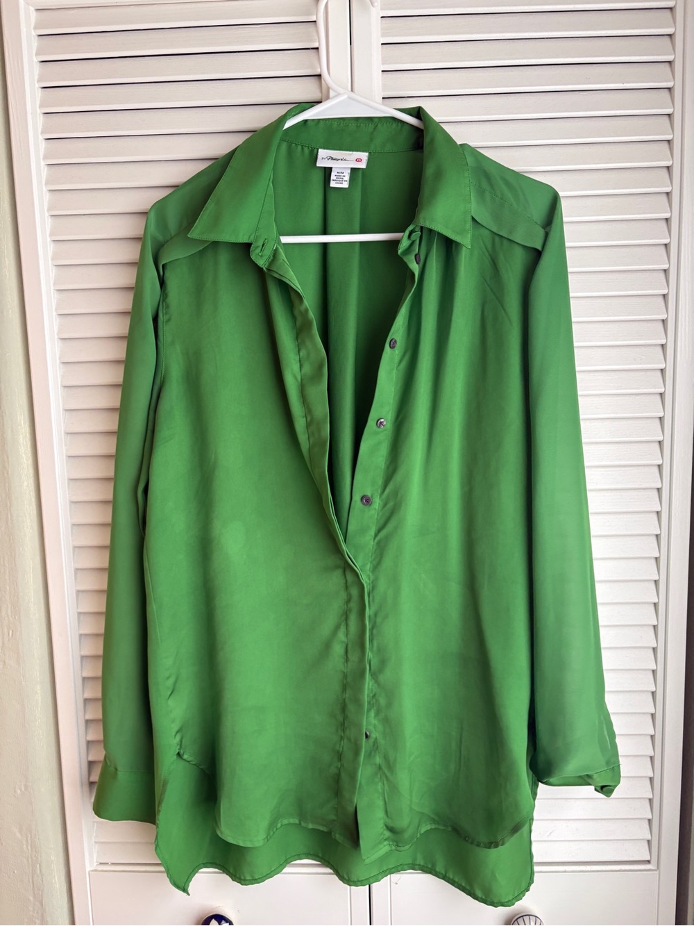 Women's Green Button-Up Shirt